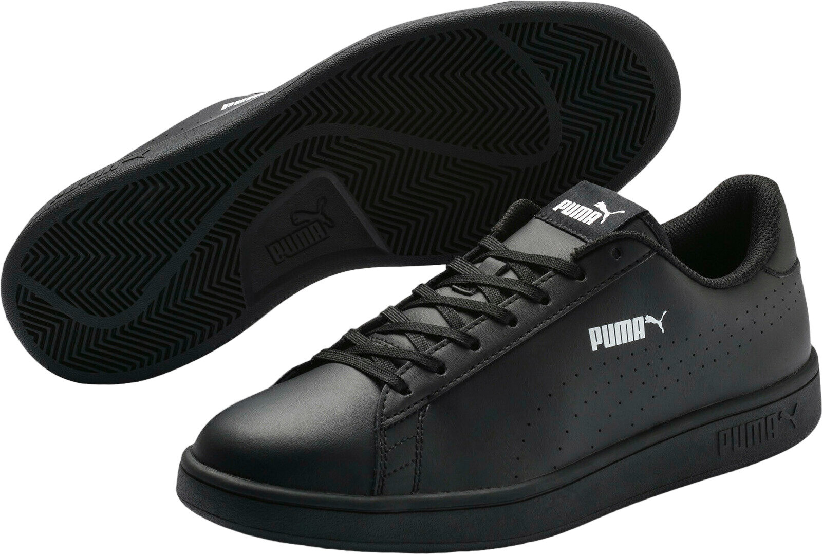 Кеды PUMA SMASH V2 L PERF, полнота F, размер 3,5 UK, черный