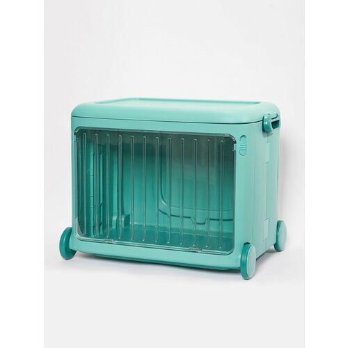 Ящик для игрушек и вещей складной на колесиках, Синий