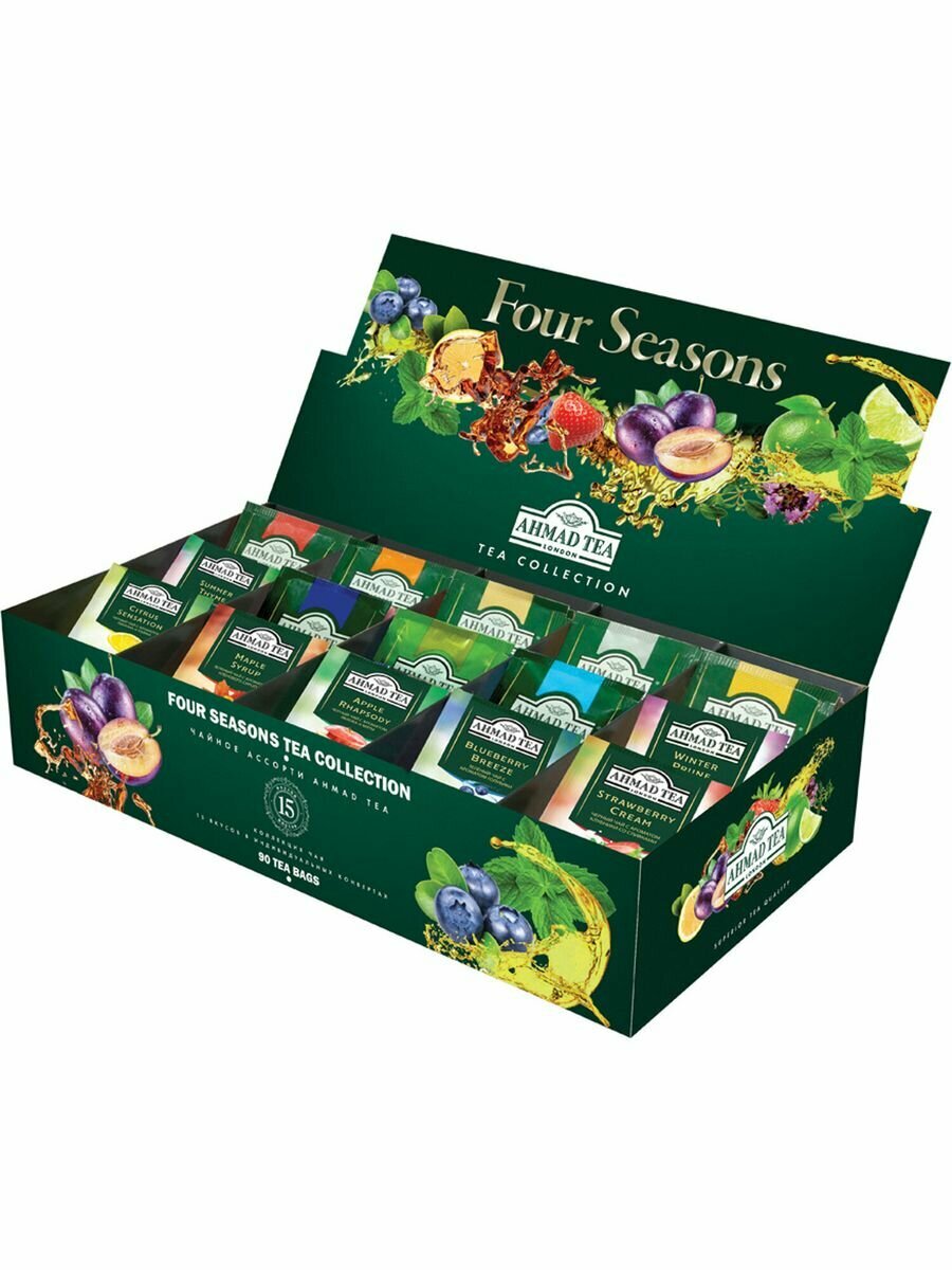 Чай AHMAD "Four Seasons" ассорти 15 вкусов, 90 пакетов