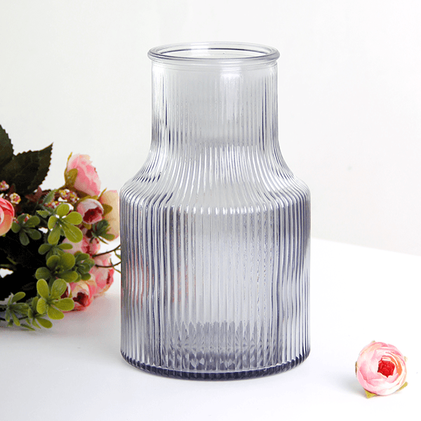 Ваза Стелла 18 см дымчатая прозрачная