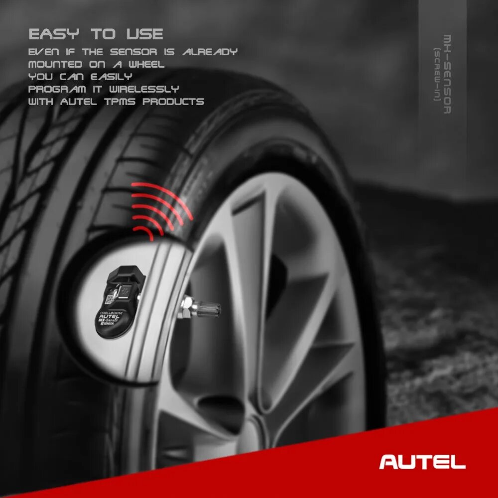 AUTEL MX Sensor 433 315 TPMS Mx-Sensor Scan Инструменты для ремонта шин автомобильный аксессуар монитор давления в шинах тестер программатор, 1 x 2in1 aluminum ss — фото 1