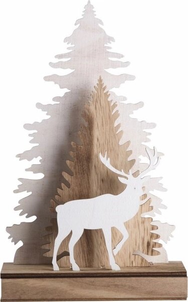 Фигурка деревянная Neon-Night "Елочка с оленем" 18x7x29 см