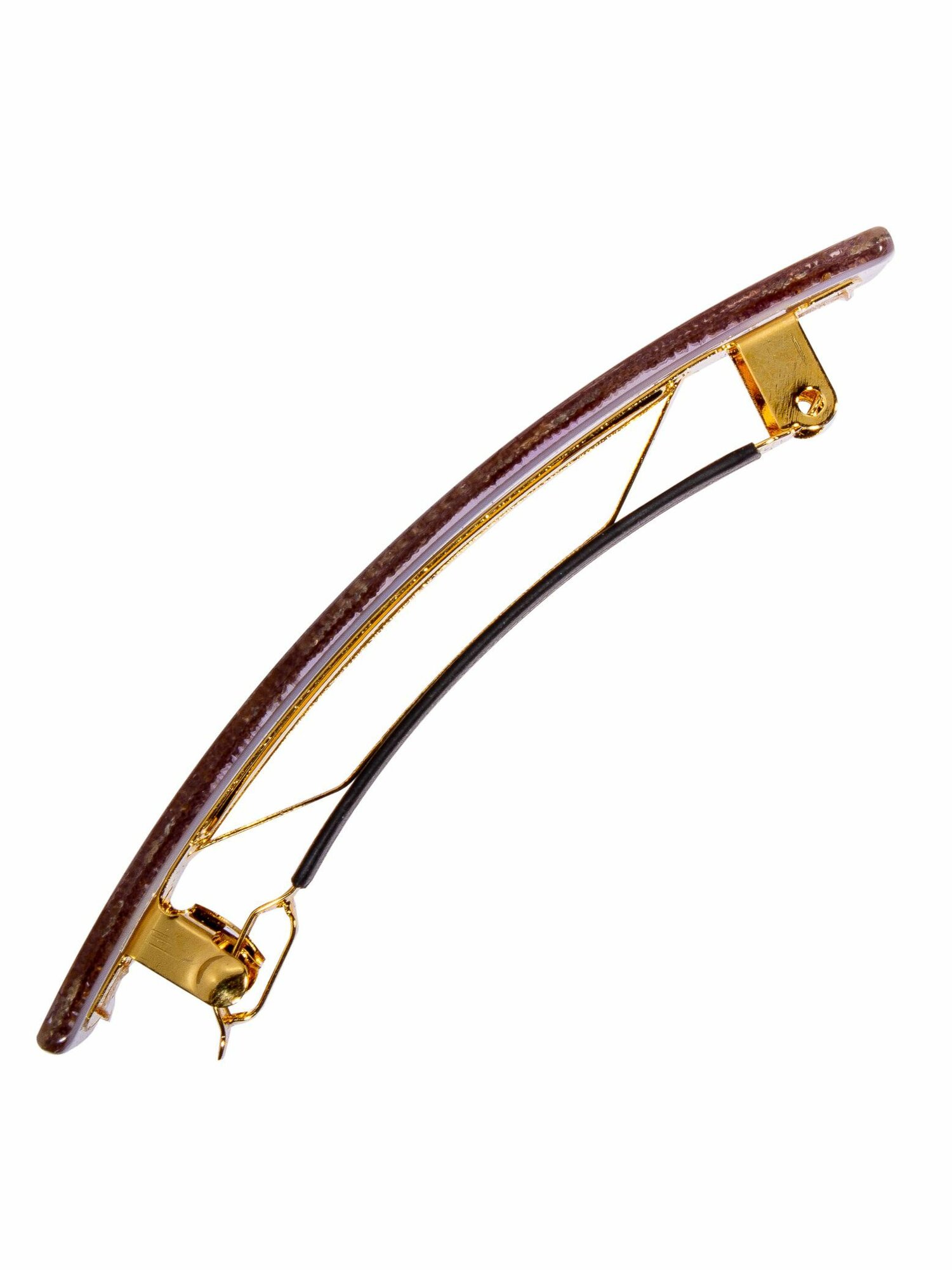 Заколка для волос BARRETTES, Франция, для среднего объема волос, длина 8,5 см, ацетат — фото 1