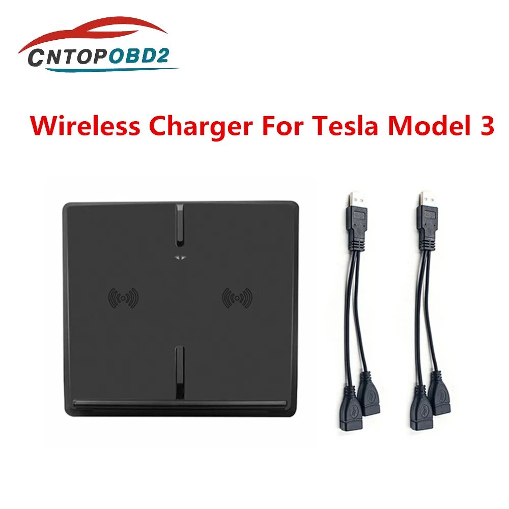 Беспроводное зарядное устройство Tesla 10 Вт для смартфона автомобиля поддержка быстрой зарядки разъем USB