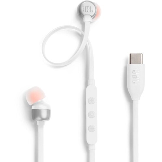 Наушники JBL tune 310c weiß, внутриканальные, проводные, белые