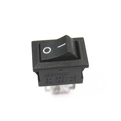 Выключатель KCD11 2D3P black, 10 шт.