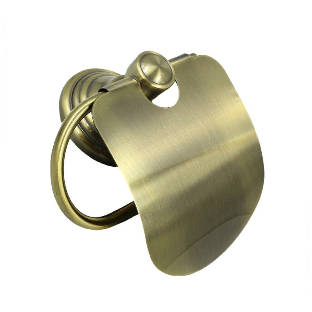 Держатель для туалетной бумаги Bath Plus Bronx Gold с крышкой цвет золото