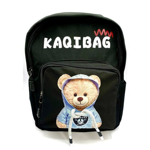 Рюкзак для детей / Детский рюкзак на плечо мишка черный/ детский рюкзачок с мишкой черный