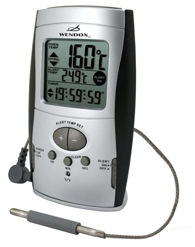Термометр с таймером со щупом WENDOX W3570-S