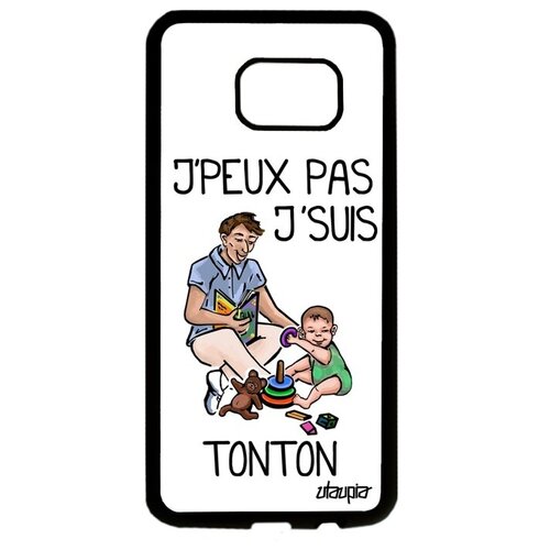 фото Противоударный чехол на смартфон // samsung galaxy s7 edge // "не могу - стал дядей!" пародия комикс, utaupia, белый