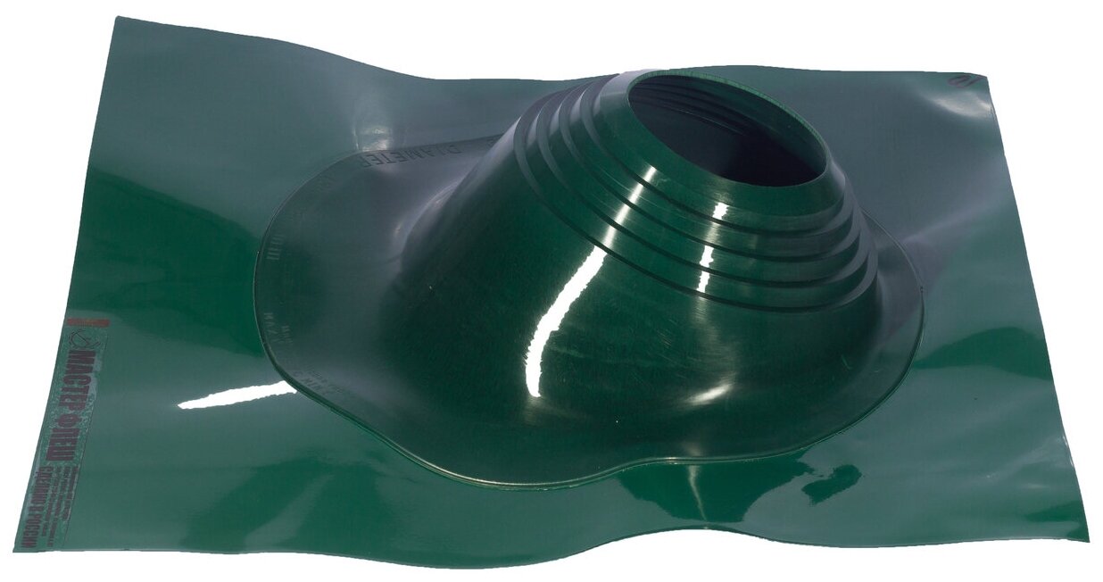 фото Манжета кровельная угловая "Мастер Флеш" PRO № 2 (180-280) силикон зеленая окрашенная (6005)