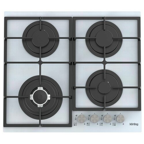 Газовая варочная панель Korting HGG 6734 CTW 4 конфорки белая HGG 6734 CTW 4093000₽