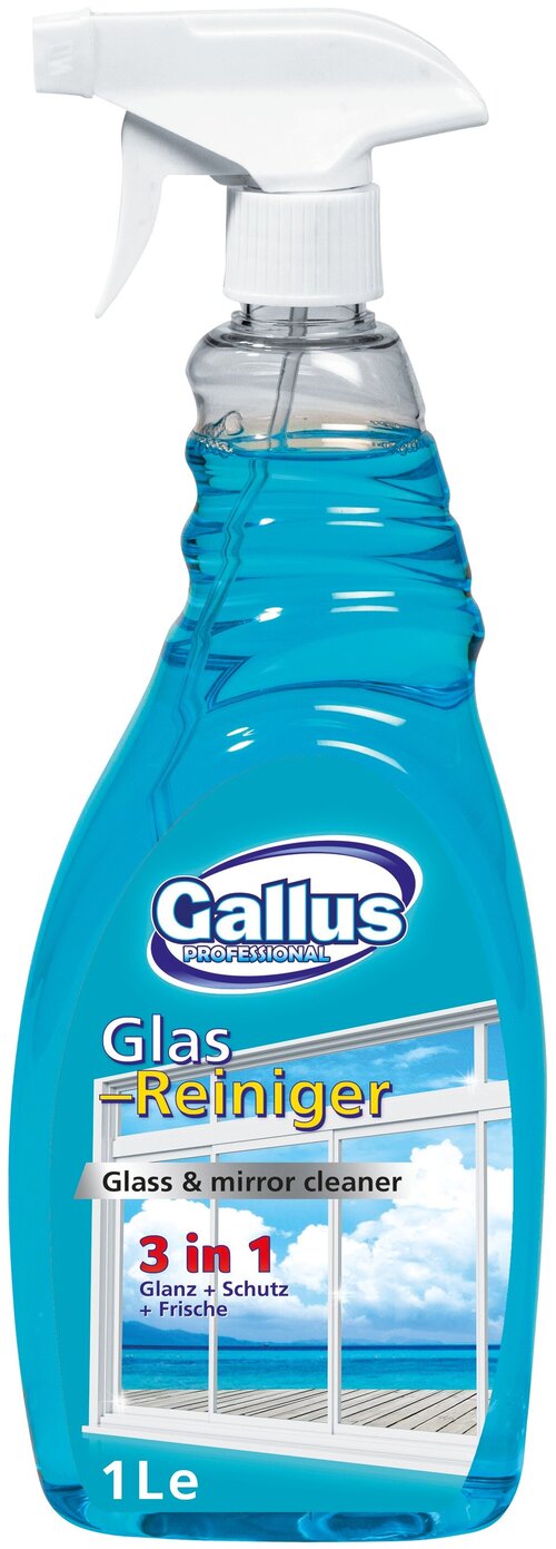 GALLUS Жидкость для мытья стекол 1 л (синяя)