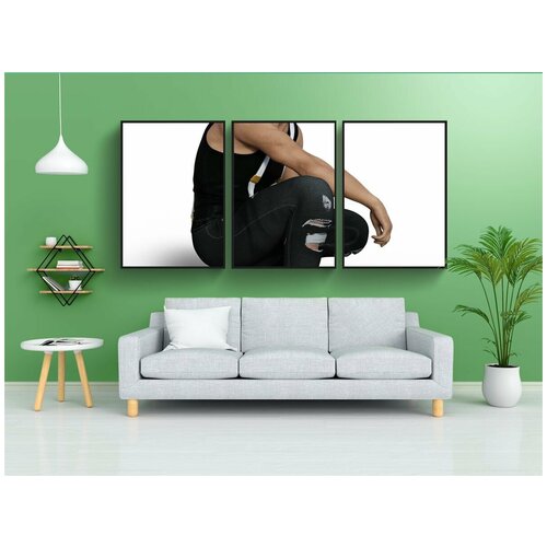 фото Набор модулных постеров для интерьера "человек, курильщик, сигарета" 60x90 см. в тубусе, без рамки lotsprints