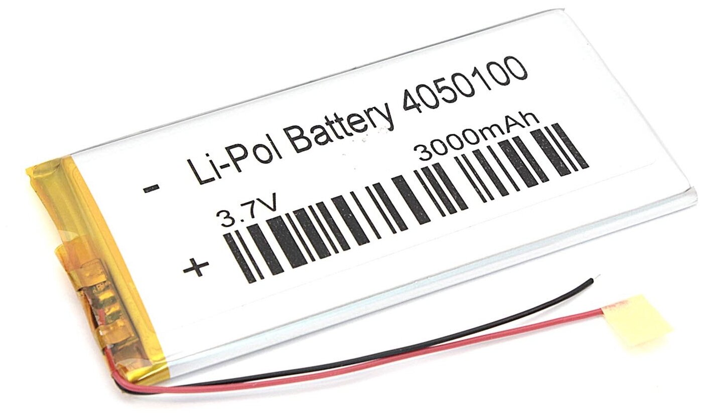 Аккумулятор Li-Pol (батарея) 4*50*100мм 2pin 3.7V/3000mAh