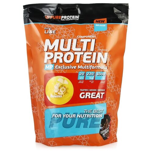 Протеин Pure Protein Multi Protein, 1000 гр., банан гейнер pureprotein pure protein multi gainer банан 1000 г