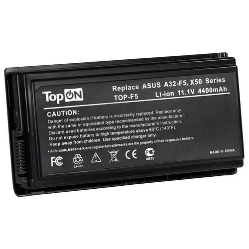 фото Аккумуляторная батарея topon для ноутбука asus x50 (4400mah)