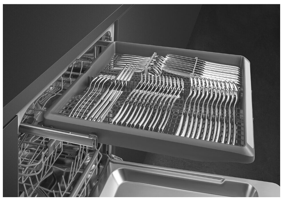 Встраиваемые посудомоечные машины SMEG/ Полностью встраиваемая посудомоечная машина, 45 см, 10 комплектов - фотография № 7