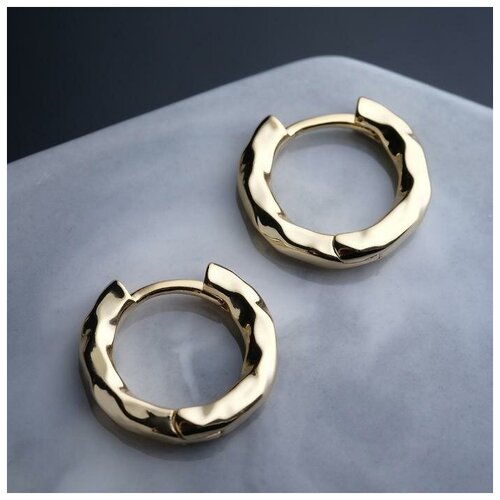 фото Швензы-кольца родированные "атмосфера" d=17мм, цвет золото сима-ленд