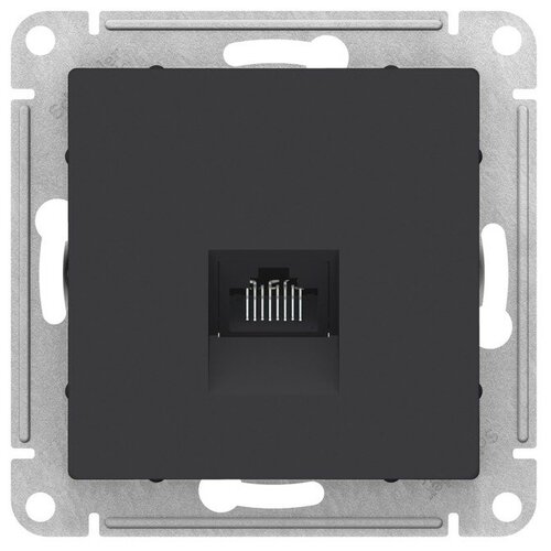 Systeme Electric ATLASDESIGN розетка компьютерная RJ45, механизм, карбон ATN001083