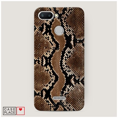 фото Чехол пластиковый xiaomi redmi 6 кожа питона case place