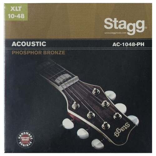Струны для акустической гитары STAGG AC-1048-PH фосфористая бронза, 10-48