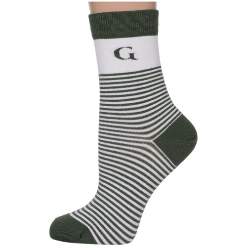 Носки Grinston, размер 23, зеленый носки grinston 8 пар размер 23 мультиколор