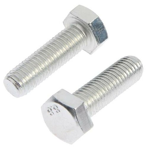 фото Болт с шестигр. головкой tundra krep, din 933, м12х40, к.п. 8.8, цинк, 2 шт. qwen