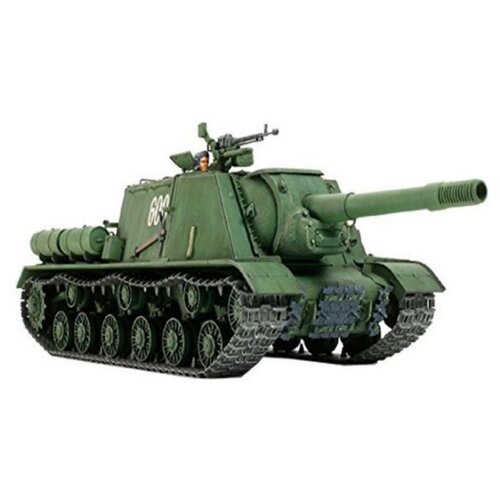 35367 tamiya немецкое тяжелое самоходное 150мм орудие hummel с 3 мя фигурами 1 35 Сборная модель Tamiya Советское тяжелое самоходное противотанковое орудие ИСУ-152 (Зверобой), 35303 1:35