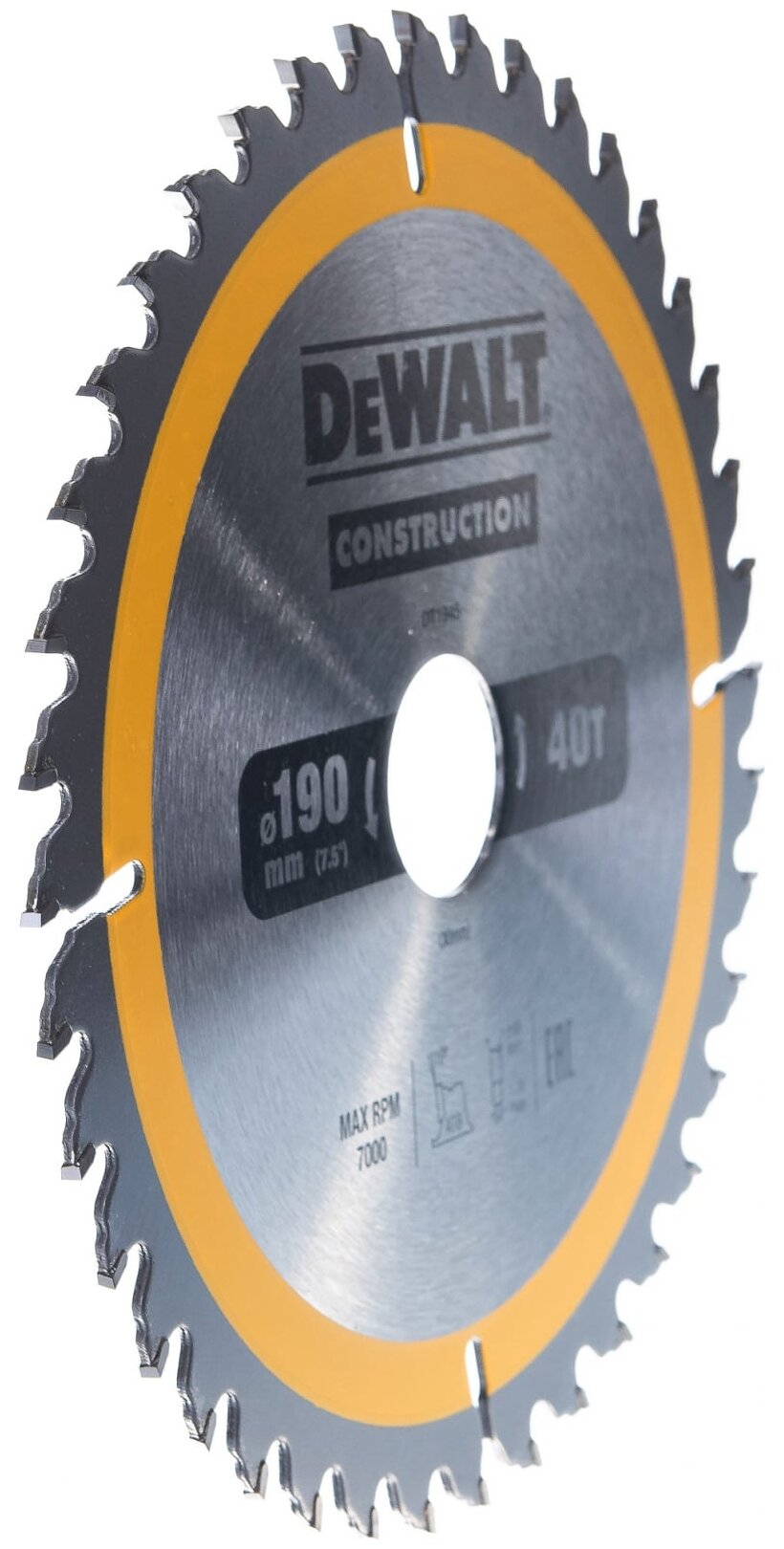 Пильный диск DeWALT Construction DT1945-QZ 190х30 мм - фотография № 2