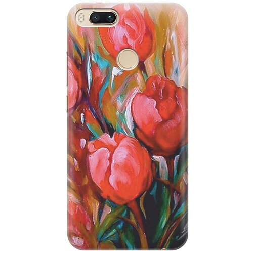 фото Gosso ультратонкий силиконовый чехол-накладка для xiaomi mi a1 с принтом "тюльпаны"