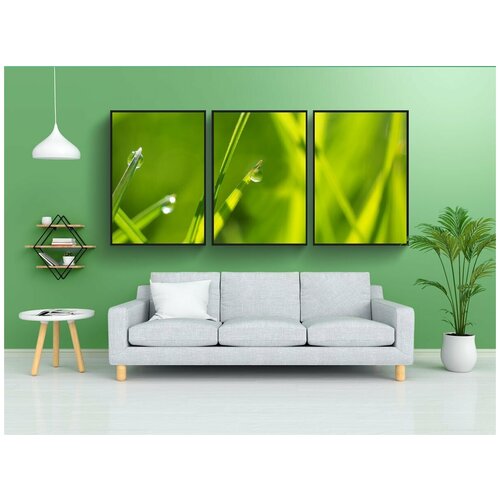 фото Набор модулных постеров для интерьера "задний план, в высокой траве, стебли" 60x90 см. в тубусе, без рамки lotsprints