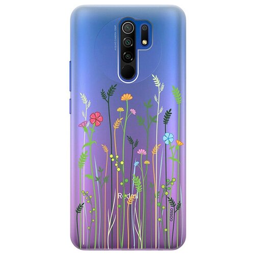 Ультратонкий силиконовый чехол-накладка ClearView 3D для Xiaomi Redmi 9 с принтом Flowers & Fern ультратонкий силиконовый чехол накладка clearview 3d для xiaomi redmi 9 с принтом butterflies and flowers