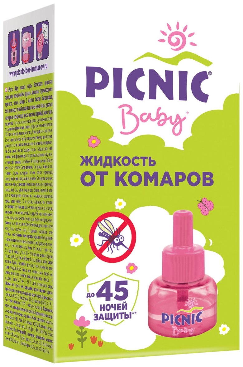 Picnic Baby Жидкость от комаров 45 ночей 30мл 12+ - фотография № 11