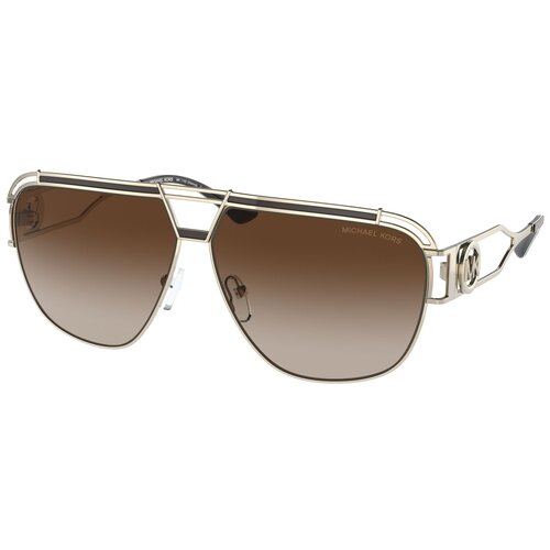 Солнцезащитные очки MICHAEL KORS, авиаторы, оправа: металл, градиентные, для женщин, коричневый