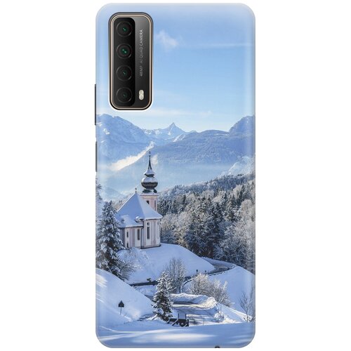 фото Силиконовый чехол на huawei p smart (2021) / хуавей п смарт (2021) с принтом "заснеженные горы gosso