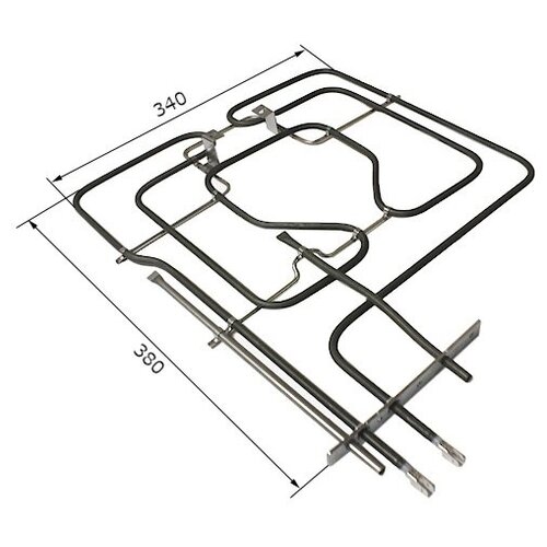 ТЭН для духовки 2800W, 230V, гриль (BOSCH, SIEMENS, NEFF 470158) 380х340 мм