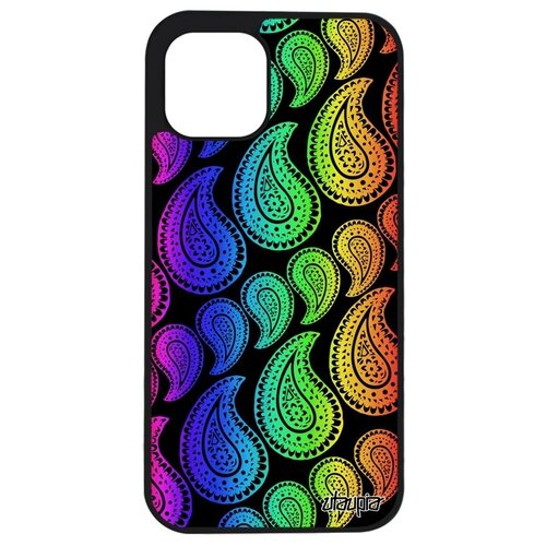 фото Противоударный чехол на смартфон // iphone 12 mini // "кружевной узор" цветок капля, utaupia, цветной