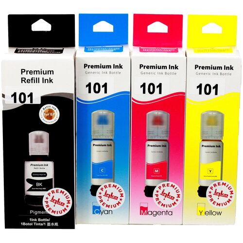 Чернила INKO 101 для принтеров Epson L4160, L4150, L4167, L6160, L6170, L6190 c13t04d100 поглотитель чернил губки epson l6170