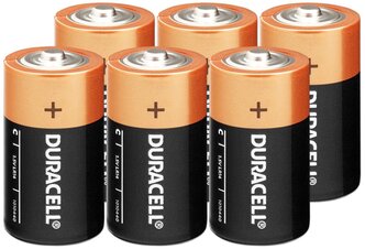 Батарейки алкалиновые Duracell (Дюрасел), тип C/LR14/ alkaline battery/ 6 шт.