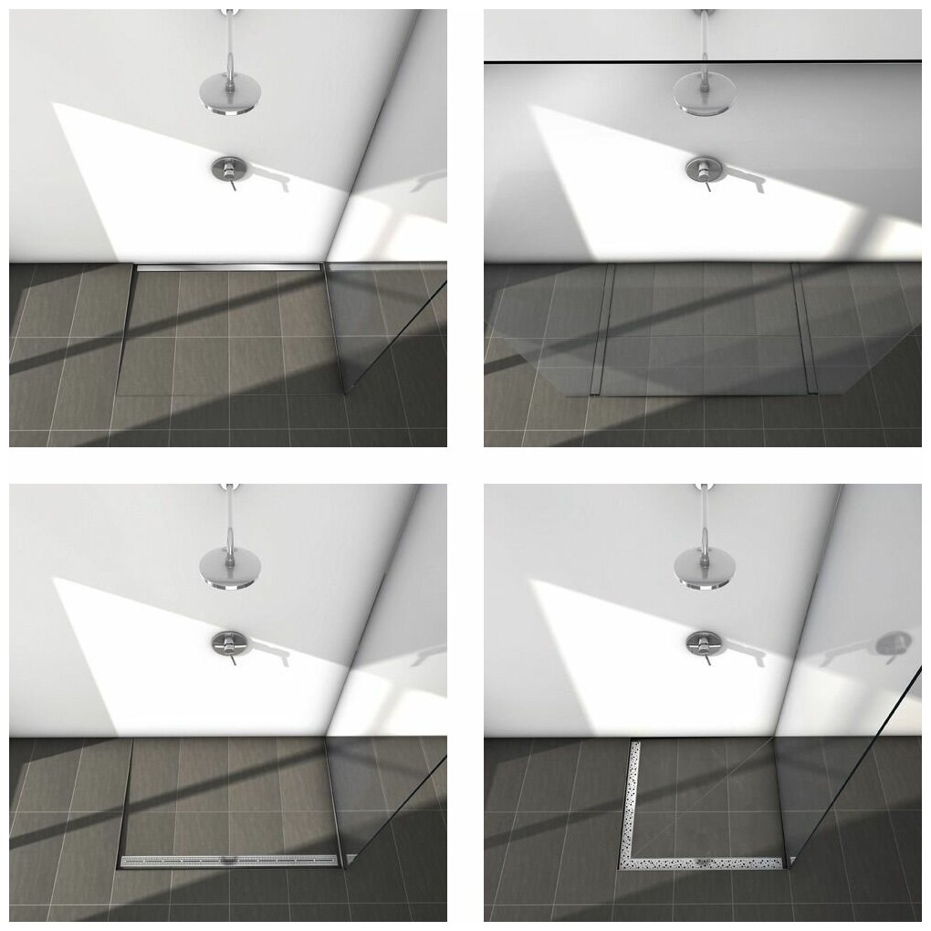 Решетка Tece TECEdrainline Steel II 120х120 см угловая - фото №7