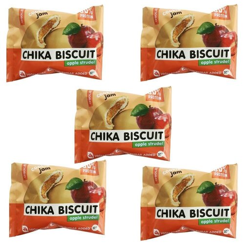 протеиновое печенье chikalab chika biscuit 50 г бисквит яблочный штрудель Протеиновое печенье Chikalab Бисквит яблочный штрудель 50 гр (5 шт) / Бисквитное печенье Без сахара