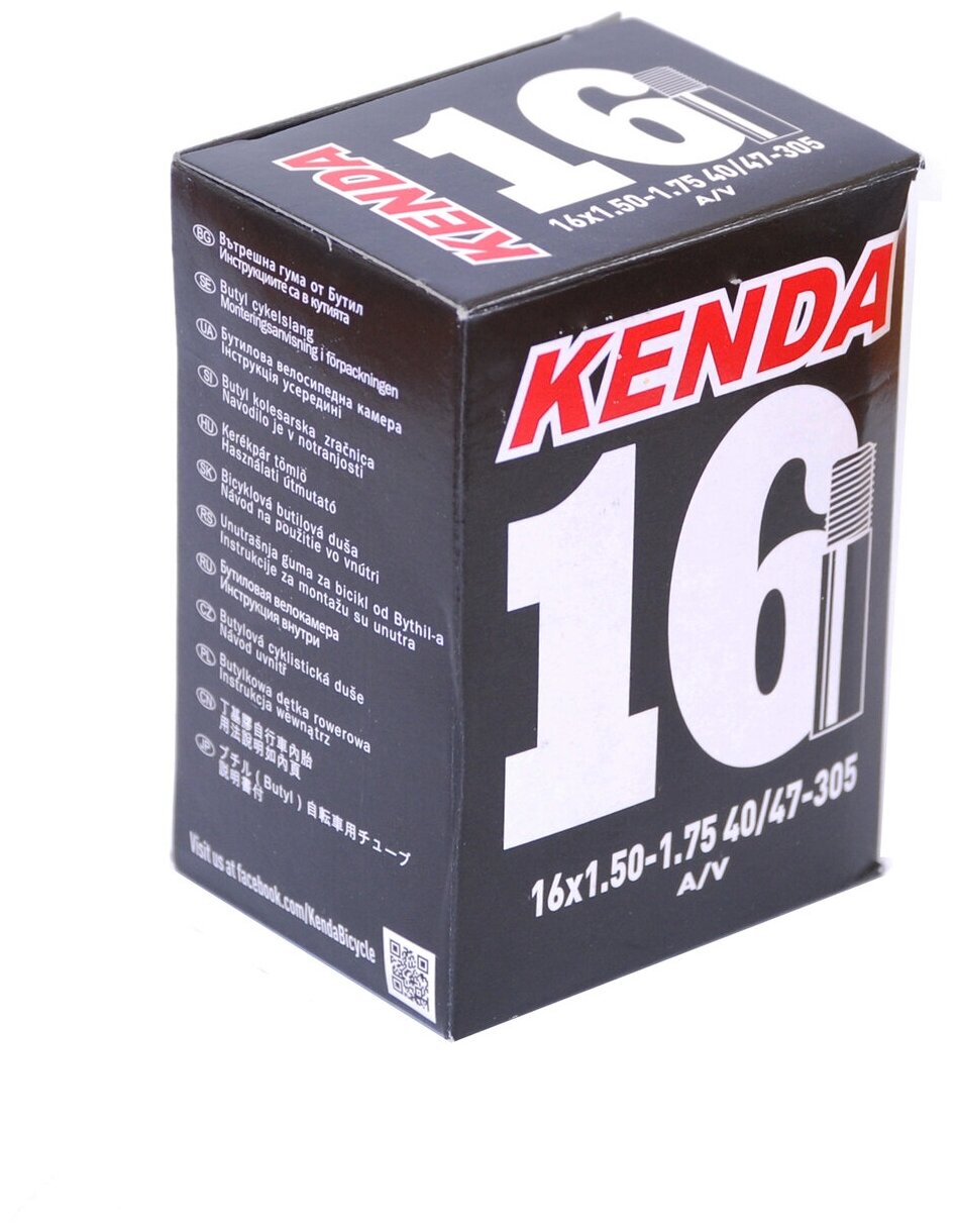 Камера вело 16" 1.50-1.75 (40/47-305) для складных велосипедов. KENDA