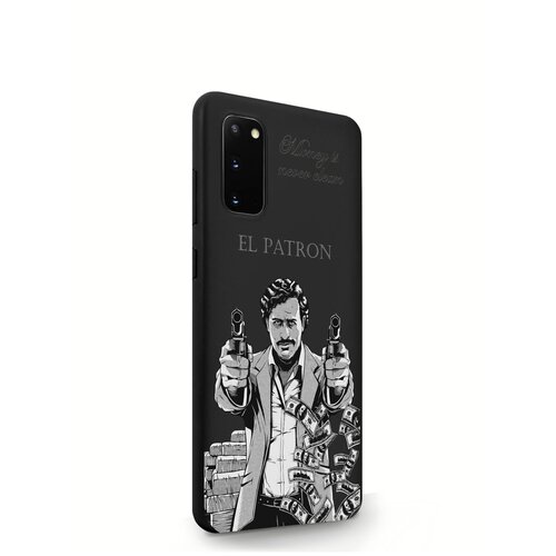 Черный силиконовый чехол MustHaveCase для Samsung Galaxy S20 El Patron Pablo Escobar Пабло Эскобар для Самсунг Галакси С20 Противоударный