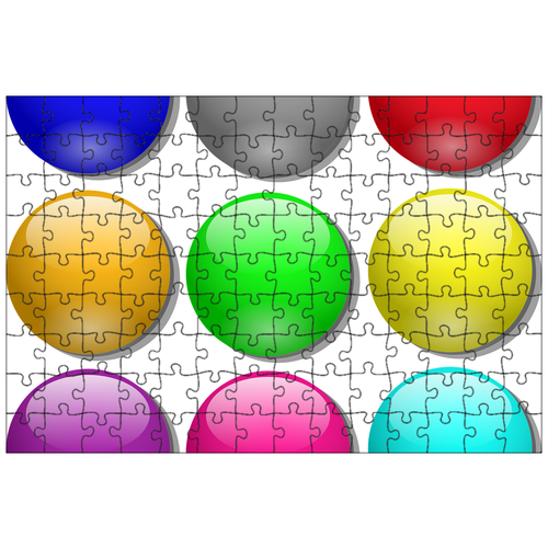 фото Магнитный пазл 27x18см."шарики, красочный, круглый" на холодильник lotsprints