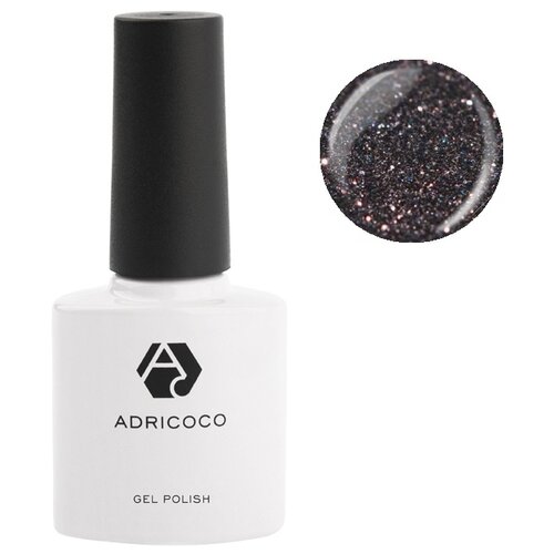 ADRICOCO гель-лак для ногтей Gel Polish, 8 мл, 40 г, 097 мерцающий темно-серый