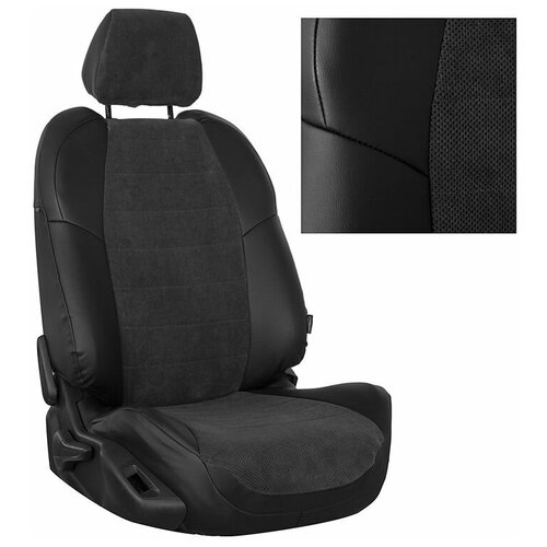 фото Чехлы kia sorento 2 2002-2020 экокожа, велюр черный автопилот ki-sr-s915-chf-v