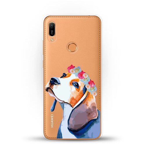 силиконовый чехол цветы на huawei y6 2019 Силиконовый чехол Бигль на Huawei Y6 (2019)