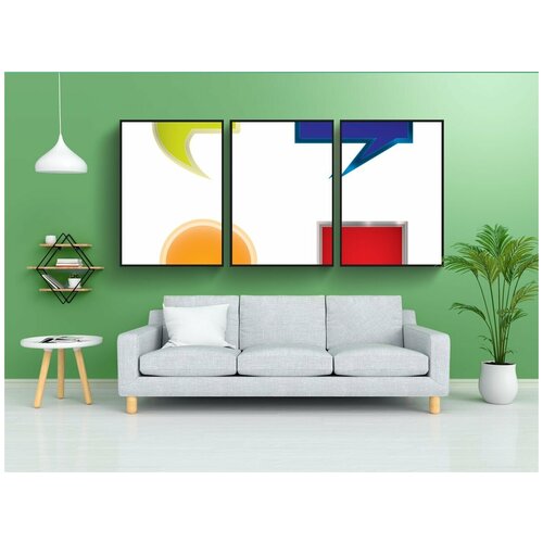 фото Набор модулных постеров для интерьера "чат, коробка для разговоров, диалог" 60x90 см. в тубусе, без рамки lotsprints