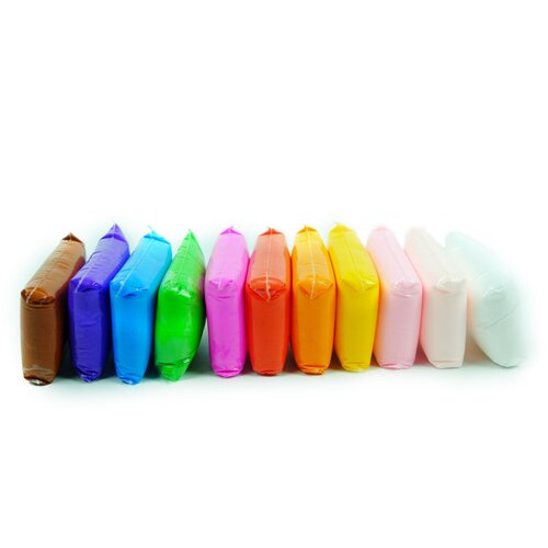 фото Супер лёгкий воздушный пластилин 12 цветов / набор легкого пластилина 12 штук в красивых коробках kiki